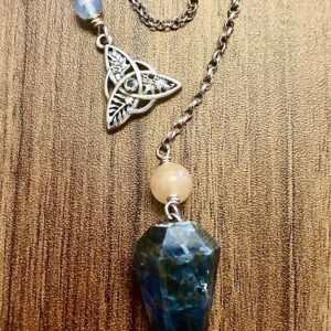 Pendulum- Apatite Pendulum with Celtic Knot