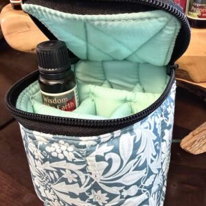 Tote/  Green Floral Small essential oil tote