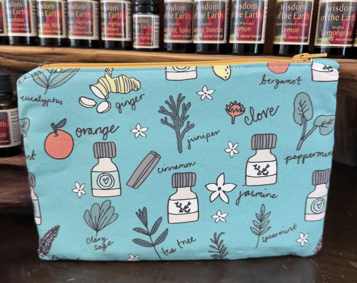 Tote/ Teal essential oil tote
