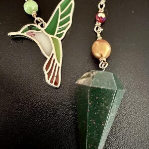 Pendulum-Heliotrope Bloodstone and Hummingbird