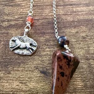 Pendulum- Mahogany Obsidian with Horse Charm