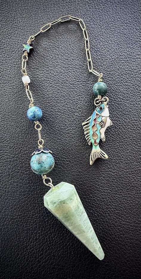 Pendulum-Calcite with Fish Charm
