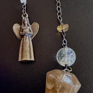 Pendulum- Citrine with Angel Charm